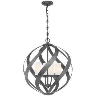Elstead Lighting AUßENHÄNGELEUCHTE , Schwarz , Metall, Glas , 68.2 cm , Grüner Punkt, RoHS , höhenverstellbar , Lampen & Leuchten, Außenbeleuchtung, Außendeckenleuchten