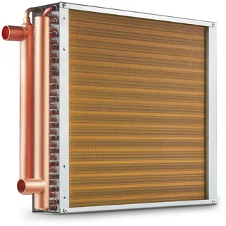 Vevor Wärmetauscher Wasser-Luft 40,64 x 40,64 cm mit 3-reihigen 9,53 mm Kupferanschlüssen