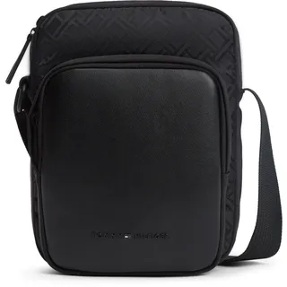 Tommy Hilfiger TH Nylon Jaquard Mini Reporter Umhängetasche Kunstleder Black
