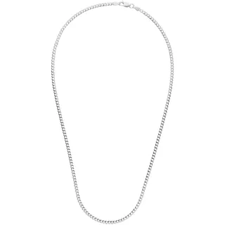 Panzerkette SMART JEWEL "Kette Panzergliederung, massiv, Silber 925" Gr. 50, silber, Halsketten, Herren, 50, Silber 925 (Sterlingsilber), Panzerkette