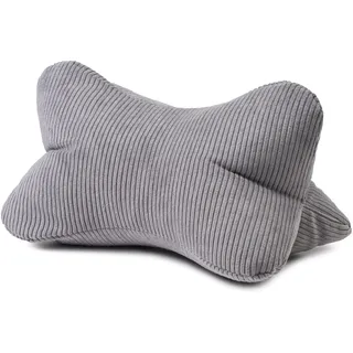 Gözze - Leseknochen Capri, Nackenkissen in Feincord-Optik, Lese- und Relaxkissen für Nacken und Rücken, 40 x 25 cm - Anthrazit