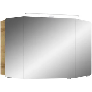 Pelipal Spiegelschrank , Eichefarben , Metall , 6 Fächer , 100x67x17 cm , Made in Germany , erweiterbar, Typenauswahl, umfangreiches Zubehör erhältlich , Badezimmer, Badmöbelsets & Badmöbelserien, Badmöbelserien