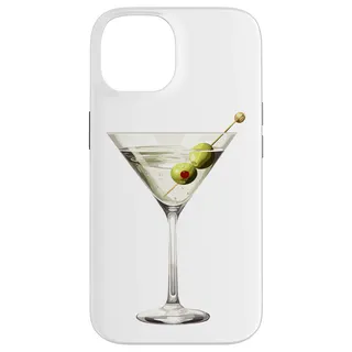 Martini-Glas Grüne Oliven Barkeeper Wodka Gin Cocktail Drink Hülle für iPhone 14