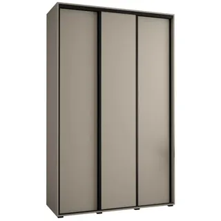Möbel Kryspol Schwebetürenschrank 235,2/150/60 3-türig , Kaschmir , Holz , Nachbildung , 150x235.2x60 cm , Schlafzimmer, Kleiderschränke, Schwebetürenschränke