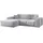 Eckcouch L form Wohnzimmer Siena stoff Poso Grau Links Grau