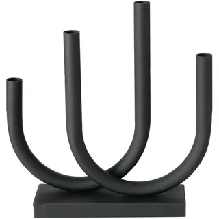 Boltze Kerzenleuchter Tonis (Kerzenhalter in schwarz, Eisen pulverbeschichtet, Kerzenständer 33 x 34 cm