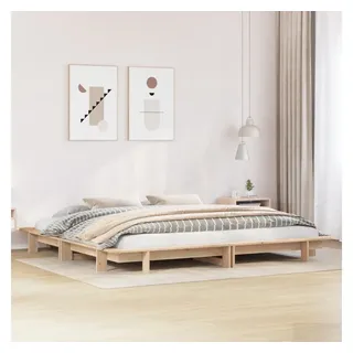 vidaXL Massivholzbett ohne Matratze 200x200 cm Kiefer