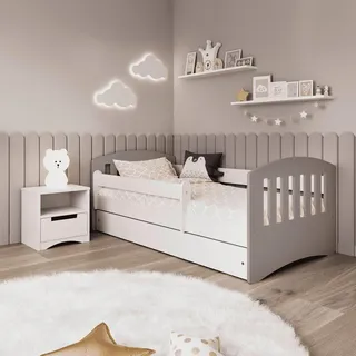 MID.YOU Kinderbett CLASSIC 80 x 160 cm Birke grau/weiß