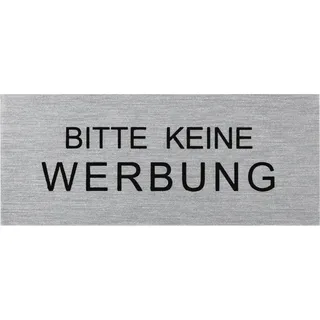 Hinweisschild Aluminium Bitte keine Werbung Selbstklebend