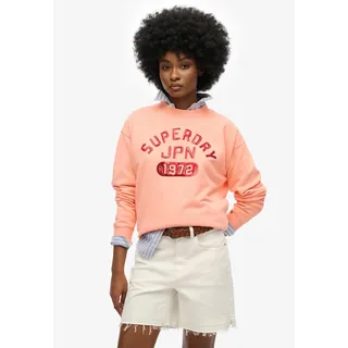 Superdry Sweatshirt »EMBELLISHED VARSITY LOOSE CREW«, orange