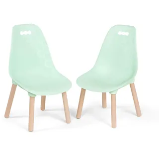 B. spaces by Battat – Kid Century Modern: Chair Set – Stabile Kinderstühle in Mintgrün (2 Stühle), Kunststoff, Mint, Kindergröße