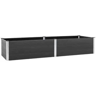 Garten-Hochbeet 200x100x54 cm WPC Grau - Grau