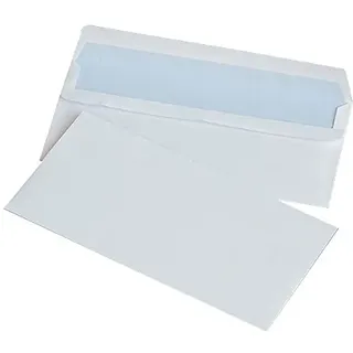 OFFICER PRODUCTS Selbstklebende Briefumschläge OFFICE PRODUCTS SK DL 110x220mm 75gsm 10St Weiß / / Typ-Selbstklebend/Art-SK/Farbe-Weiß/Format-DL/Flächengewicht (g/m2)-75 / Abmessungen (mm)-110x220