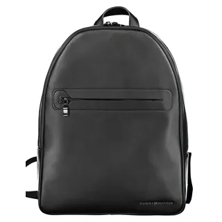 Stylischer Herren Rucksack Schwarz mit Laptopfach und Außentasche - Schwarz