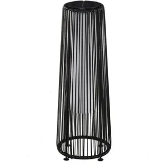 Outsunny Solarlampe Rattan Solarleuchte, Solarlaterne IP44 Wasserdichte, Gartenleuchte mit Lichtsensor, Aufladbar LED Gartenlampe, Außenlampe für Garten Balkon Außen