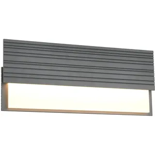 Trio Leuchten LED Außen Wandleuchte Mariza 247060142, Aluminium Druckguss, Glas weiß, inkl. 10 Watt LED