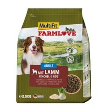 MultiFit Farmlove Adult 2,5kg Lamm & Reis