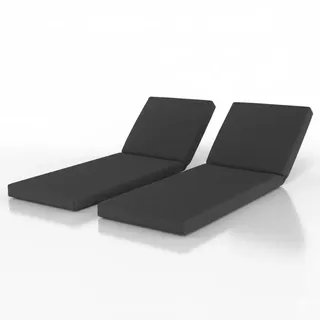 Beautissu Auflage 190 x 60 cm anthrazit 2 St.