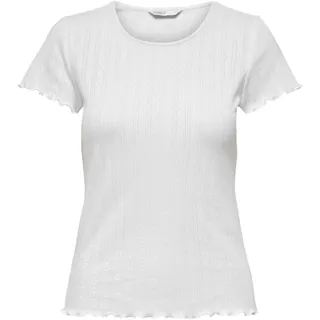 ONLY Damen Onlcarlotta S/S Top JRS Noos, Weiß, XS