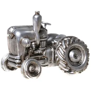 Ambiente Haus Spardose »Trecker, silberfarben« Sparschwein, Retro-Design, ideales Geschenk, silberfarben