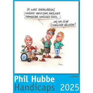 Lappan Verlag Handicaps 2025: Monatskalender für die Wand: Witziger Kalender zu dem Thema Behinderung