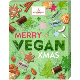 Niederegger | Adventskalender VEGAN| 1x 300g | Auswahl an veganen Marzipan-, Nougat- & Schokoladen-Kreationen | Umhüllt von Zartbitter- und Vollmilch-Schokolade