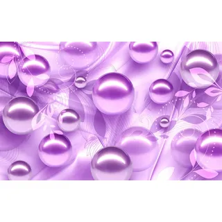 Fototapete PAPERMOON "Lila Kugeln", bunt, B:5m L:2,8m, Vlies, Tapeten, Fototapete