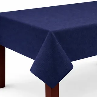 Bestlivings Gartentischdecke ( 110x140cm / Navy ) Weichschaum – wetterfeste Outdoor Tischdecke mit Paspelband, rutschfest & abwischbar – ideal für Garten, Balkon & Terrasse - Navy