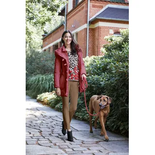 Parka HEINE, Damen, Gr. 44, rot (bordeaux), 90% Polyester, 10% Polyamid, 90% Polyester, 10% Polyamid, Füllung:100% Polyester, unifarben, Jacken Parka