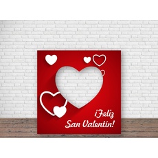 Oedim San Valentin 100 x 100 cm Zubehör | Disfuta mit Ihrem Partner zum Valentinstag mit diesem Photocall, Rot, 100 x 100 cm