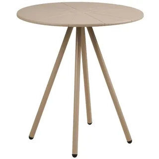 ebuy24 Cafétisch, Berta, Taupe, Metall, 70 x 70 x 74 cm , 70x74x70 cm , Gartenmöbel, Gartentische, Gartentische
