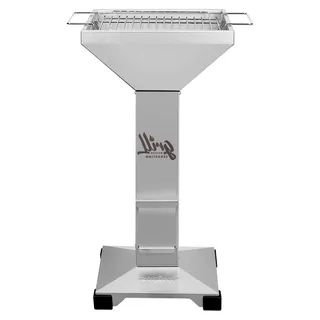 Thüros T2 Edelstahl Holzkohle-Grill mit Namensgravur als Grillgeschenk - Silber