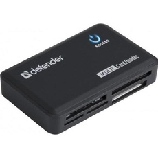 Defender Optimus USB 2.0-Leser (83501) (USB 2.0), Speicherkartenlesegerät, Schwarz