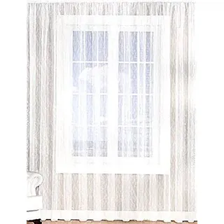 gardinenstube Sable Effekt Store Kräuselband, Weiß, 200 x 300 cm