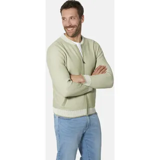 Strickjacke BABISTA "Strickjacke CAMELLO", Herren, Gr. 4XL, grün (grün gemustert), Obermaterial: 100% Baumwolle CO., Strickjacken Strickjacke