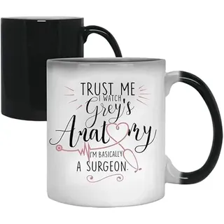 Acen Merchandise Tasse mit farbwechsel spruch, Greys Anatomy Tasse, Krankenschwester tasse, krankenschwester geschenke tasse,Geschenk für Krankenhaus Schwestern Spruch Becher Geburtstag Weihnachten