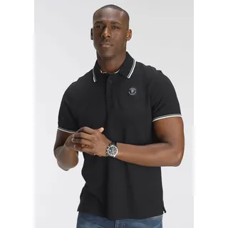Poloshirt DELMAO, Herren, Gr. XL (56/58), schwarz, Piqué, Obermaterial: 100% Baumwolle, unifarben, Basic, regular fit, Rippbündchen, Shirts Poloshirt, Kurzarm, lockere Passform, Polokragen, für Tennis oder Golf, Topseller