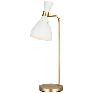 Elstead Lighting Tischleuchte , Weiß, Messingfarben , Metall , 63.5x21.9x17.8 cm , Grüner Punkt, RoHS , Lampen & Leuchten, Leuchtenserien