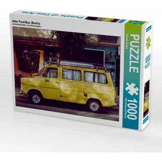 Puzzle · Alter Ford-Bus (Berlin) 1000 Teile Puzzle quer | 1000 Teile · Lege-Größe 64 × 48 cm · CALVENDO Puzzle