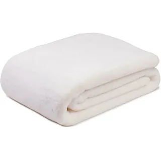 Gözze Merino Wendedecke Kuscheldecke 150 x 200 cm Wollweiß