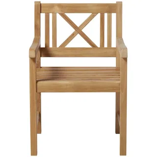 Gardenson Gartensessel , Teakfarben , Holz , Teakholz , vollmassiv , eckig , 59x89x59 cm , Gartenmöbel, Gartensessel, Gartenstühle