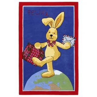 Kinderteppich , Blau , Textil , Tier , rechteckig , 110x170 cm , Textiles Vertrauen - Oeko-Tex® , für Fußbodenheizung geeignet , Teppiche und Böden, Teppiche, Kinderteppiche