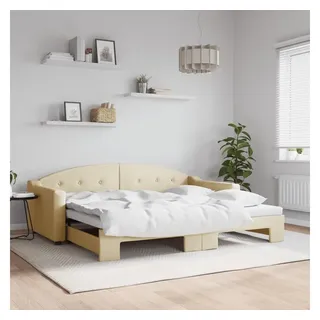 vidaXL Tagesbett Ausziehbar 90 x 200 cm creme