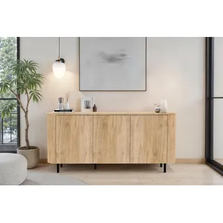 Home Affaire Murano 181 x 83 x 43 cm Eiche Cadiz dekor / Beige