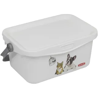 CURVER Leckerli- und Futterdose für Tiere, 3 l, Hund & Katze, 25,7 x 17,7 x 11,3 cm, Weiß