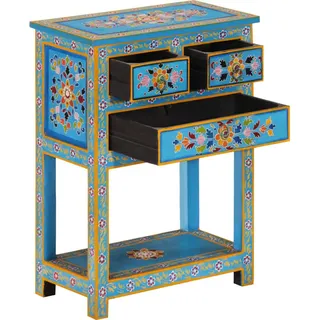 vidaXL Sideboard Türkis 55x30x76 cm Massivholz Mango - Türkis
