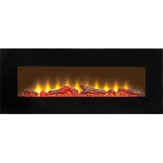 Sureflame WM-9331 Elektrischer Wandkamin mit Fernbedienung in Schwarz, 107 cm