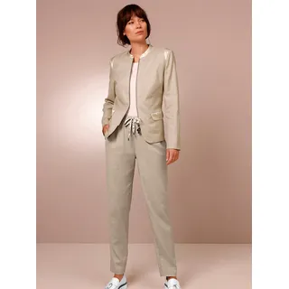 Jackenblazer CREATION L PREMIUM "Leinen-Viskose-Blazer", Damen, Gr. 40, beige, 55% Leinen, 42% Viskose, 3% Elasthan, Blazer Jackenblazer