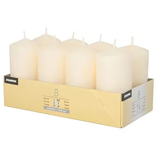 Papstar Stumpenkerzen 10 cm beige 8 St.