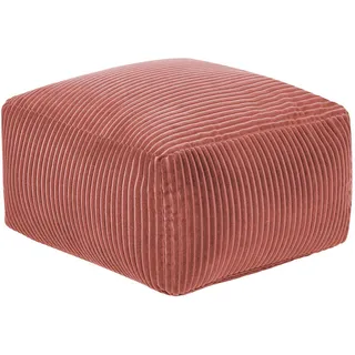 Beliani Pouf Mukki Cord 50 x 30 x 50 cm Rot
